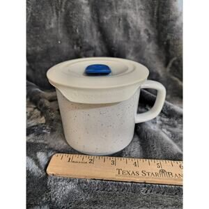 Corningware 20 oz Cup/Mug Blue Speckle with Venting Lid